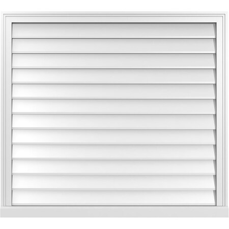 Ekena Millwork Vertical Surface Mount PVC Gable Vent w/ 2"W x 2"H , Brickmould Sill Frame, 42"W x 38"H GVPVE42X3803SN